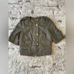 Tory Burch Leather Jacket, Size XS.